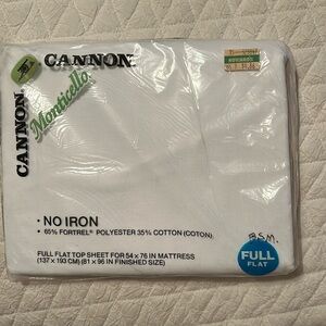 White full size flat sheet.